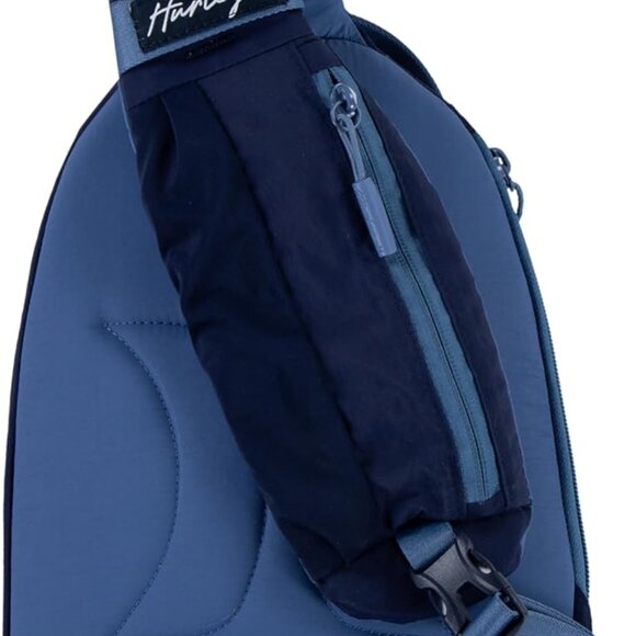 Unisex Nylon Midnight Navy Crossbody Sling Bag with Adjustable Strap - Picture 2 of 2